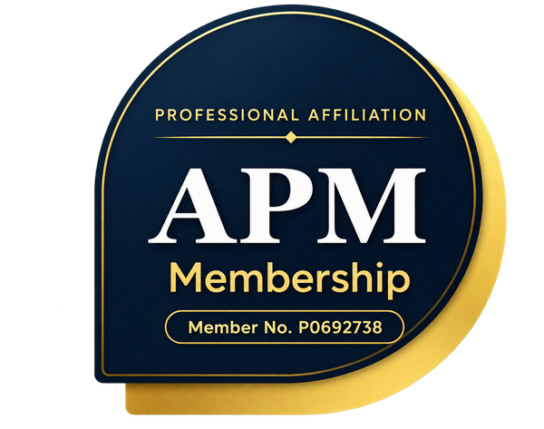 APM professional membership, member number P0692738