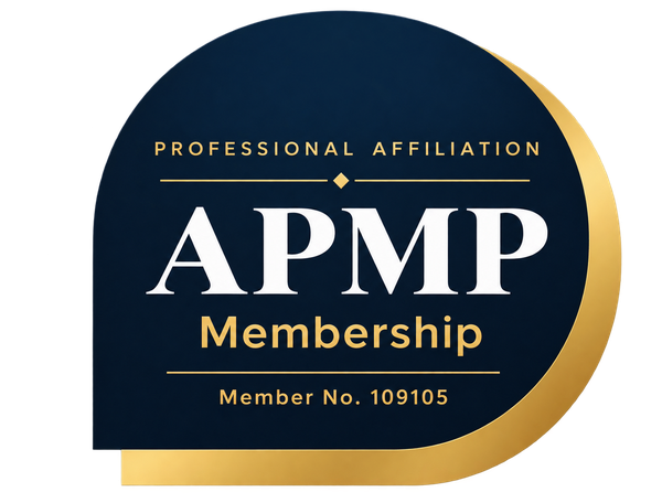 APMP professional membership, member number 109105