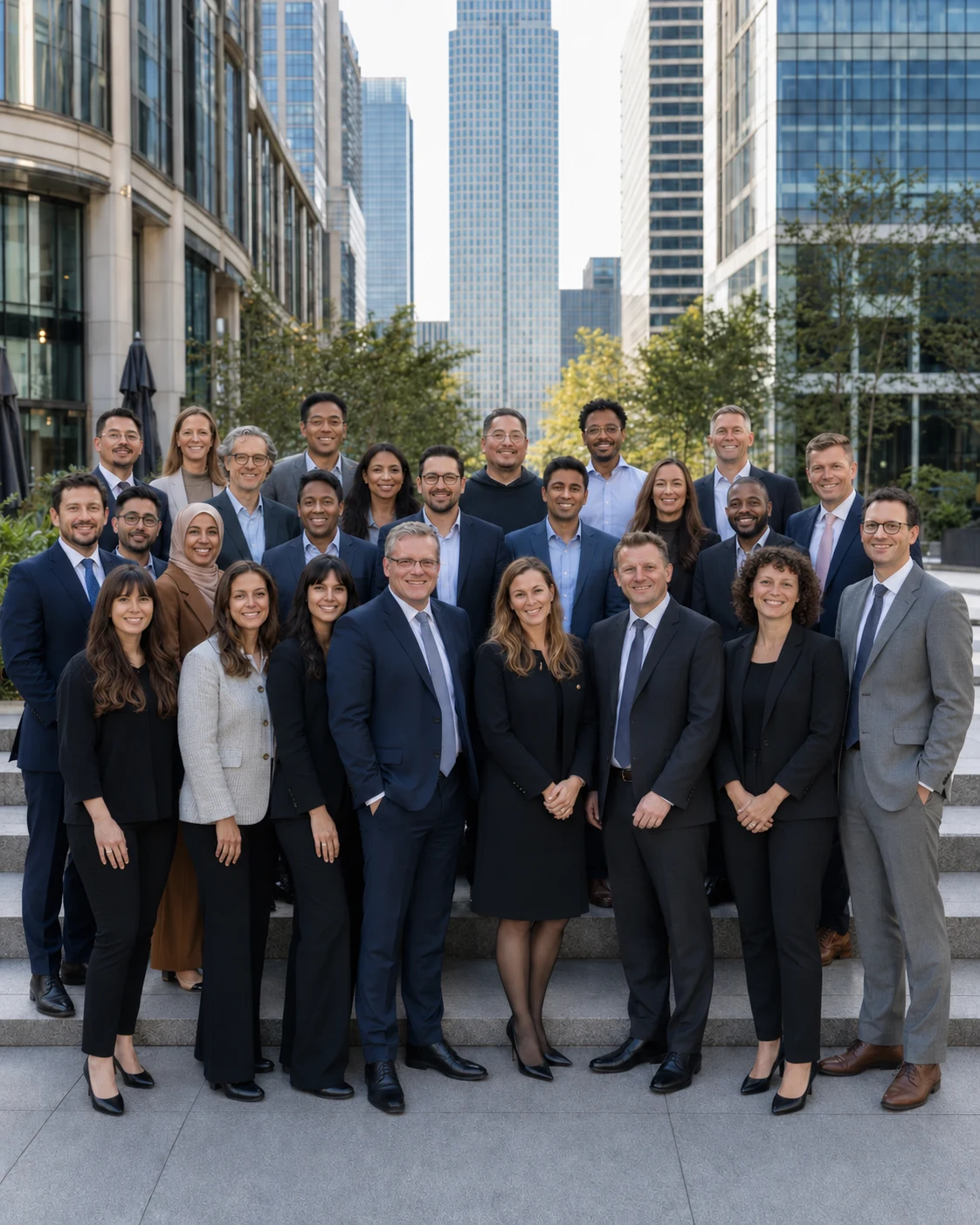 Bid Champions staff and specialist partners photographed together