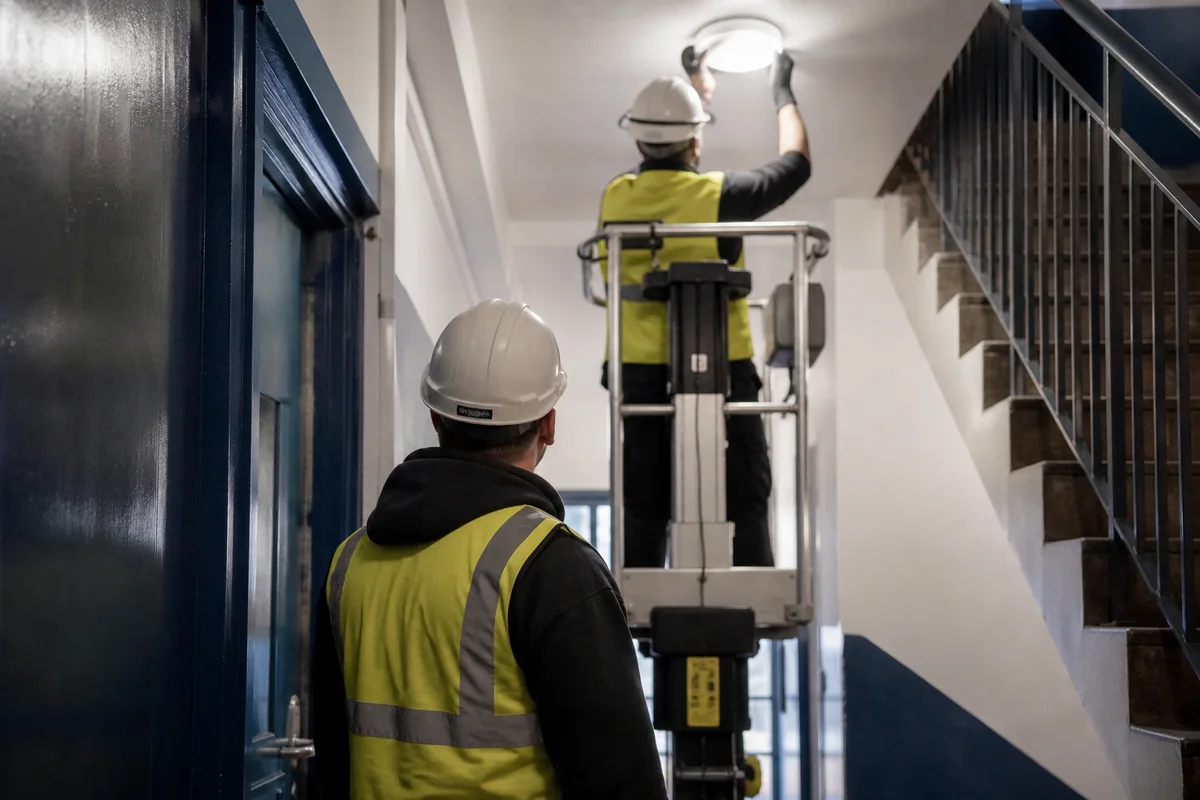Editorial delivery context for £2m+ public-sector award for communal-lighting repair and maintenance