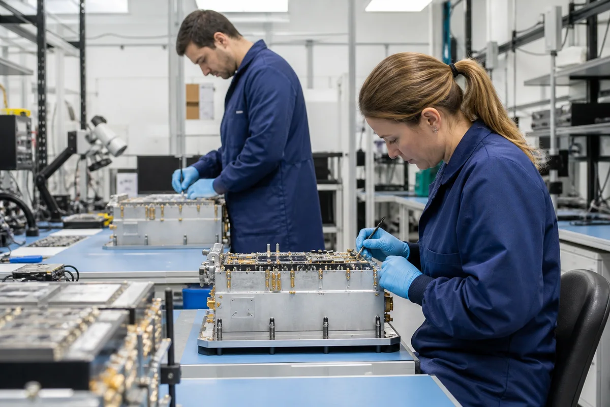 Editorial delivery context for £2m+ private-sector award for low earth orbit solid-state power amplifier hardware