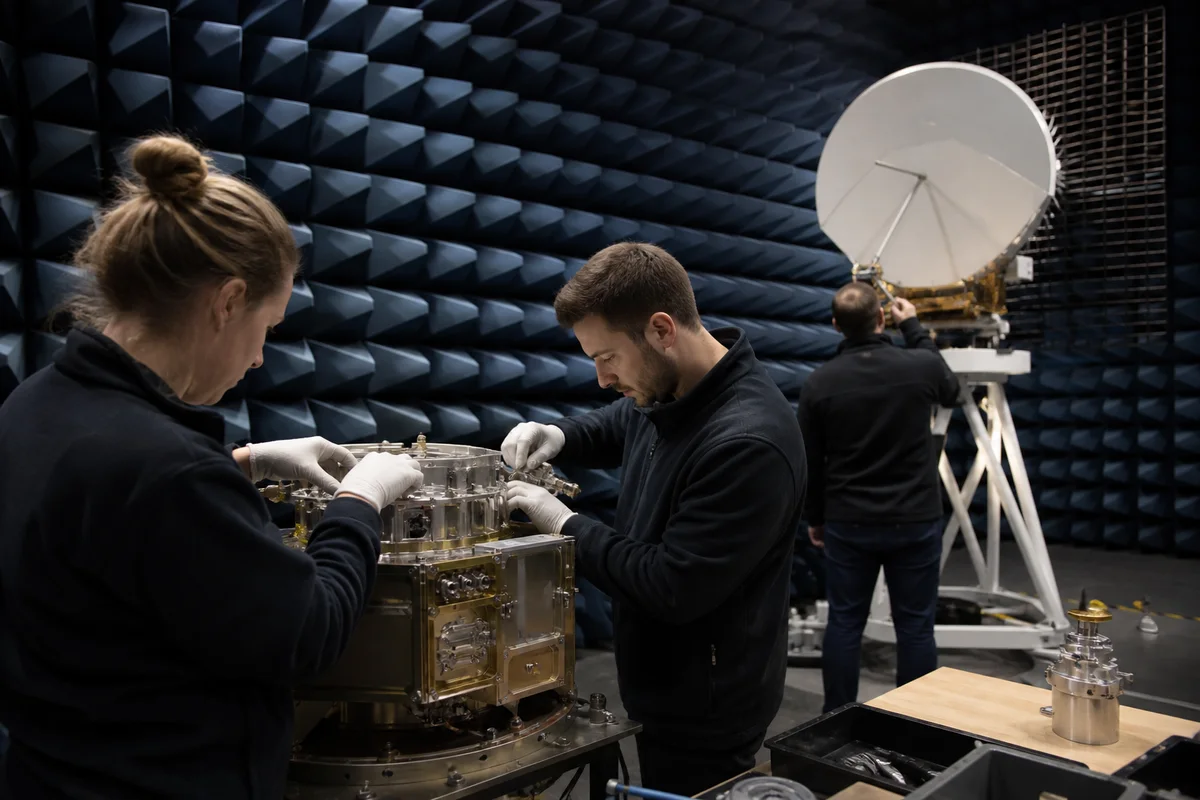 Editorial delivery context for £7m+ follow-on contract for specialist communications hardware for a low-earth-orbit programme