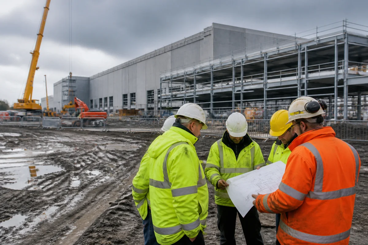 Editorial delivery context for £95m+ private-sector award for construction of a large automotive logistics campus