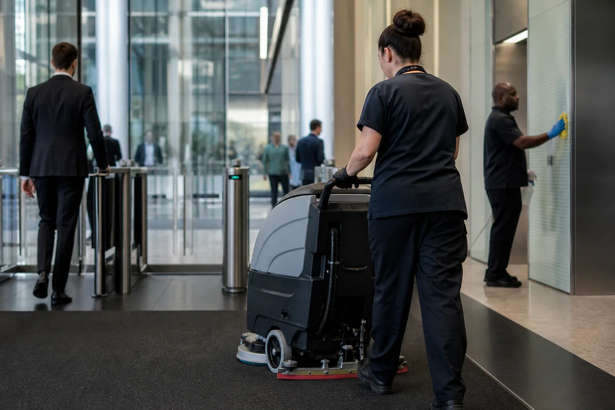Editorial delivery context for £7m+ commercial extension for multi-site workplace services for a financial-services organisation