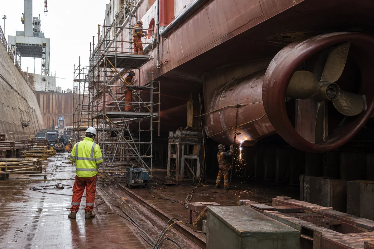 Editorial delivery context for £0.8m+ private-sector award for dry-dock repair and steelwork for a specialist marine vessel