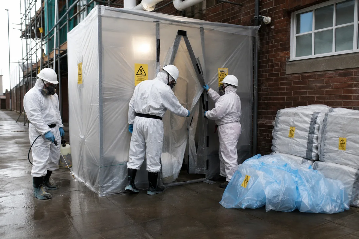 Professionals working in asbestos and remediation