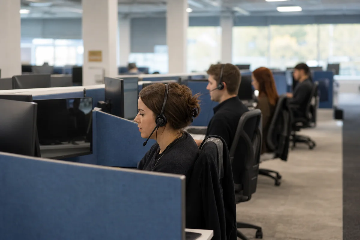Professionals working in contact centres and customer service