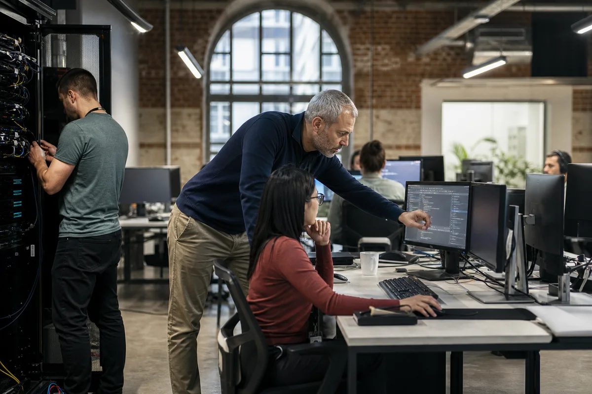 Professionals working in digital transformation