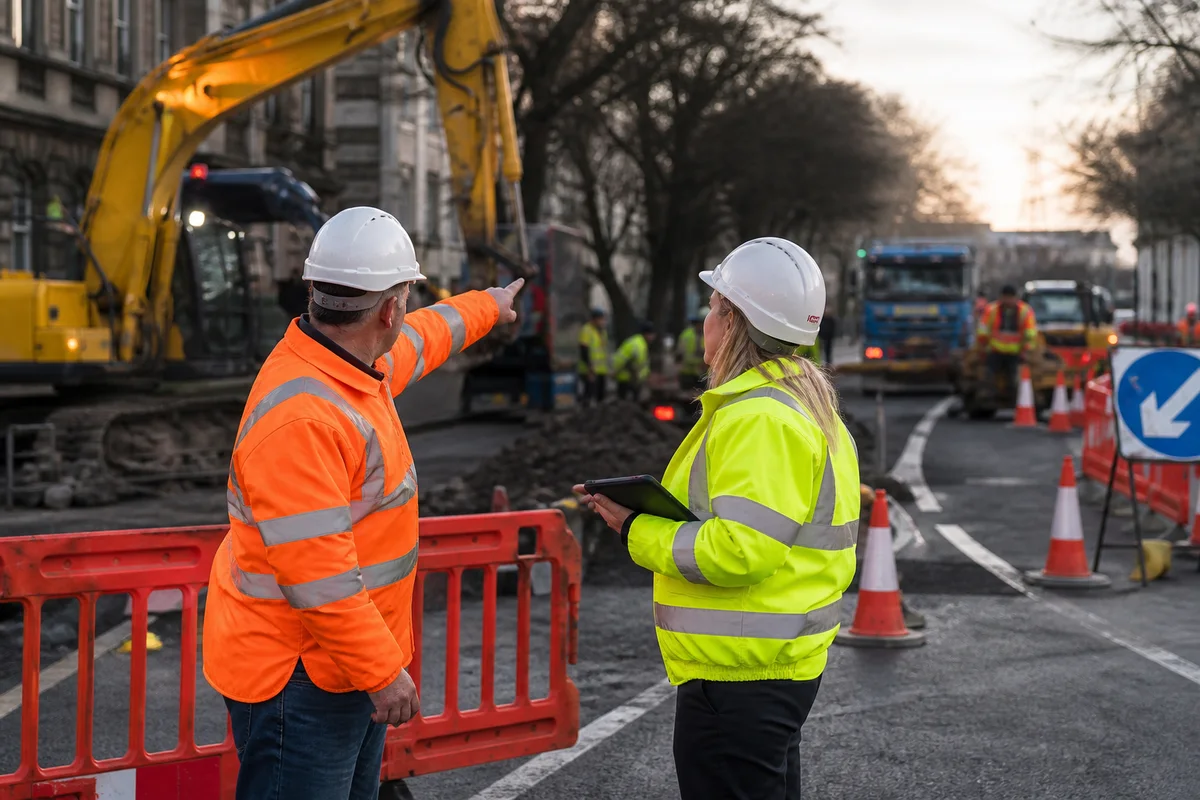 Professionals working in highways and traffic management