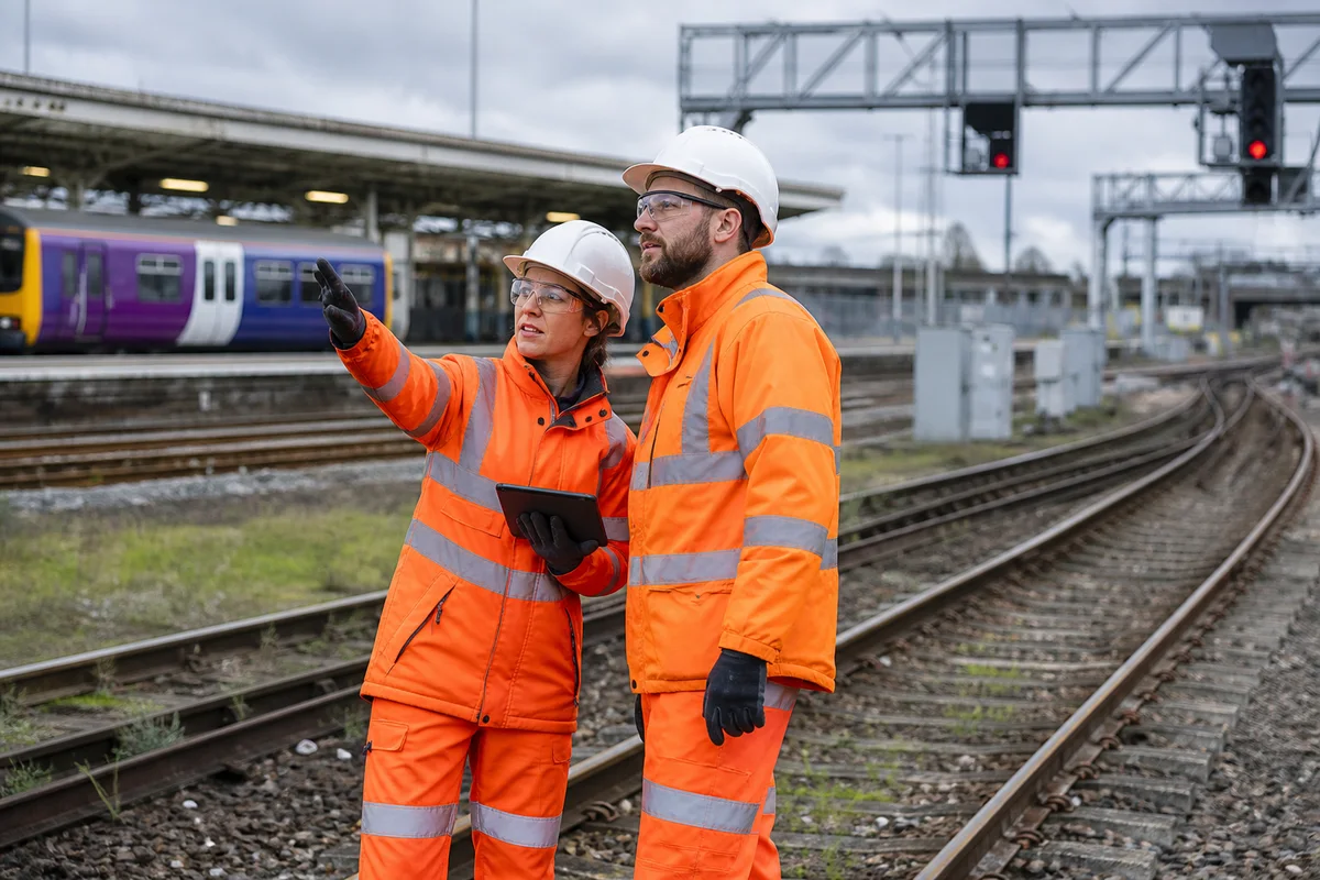 Professionals working in rail