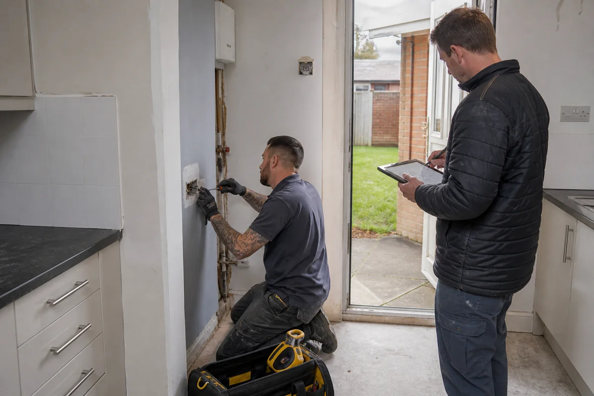 Professionals working in repairs, maintenance and voids