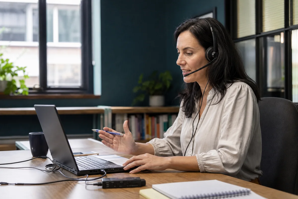 Professionals working in translation, interpreting and language services