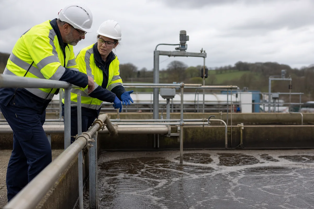 Professionals working in water and wastewater