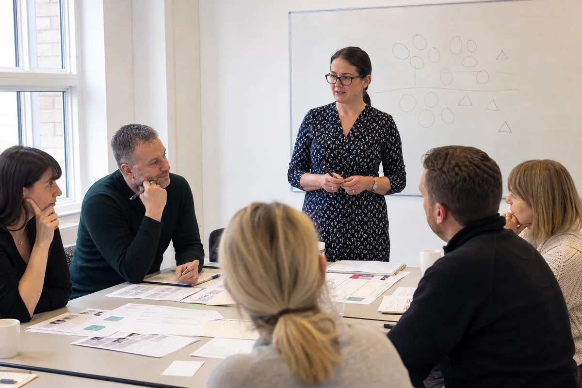 Professionals carrying out bid training work