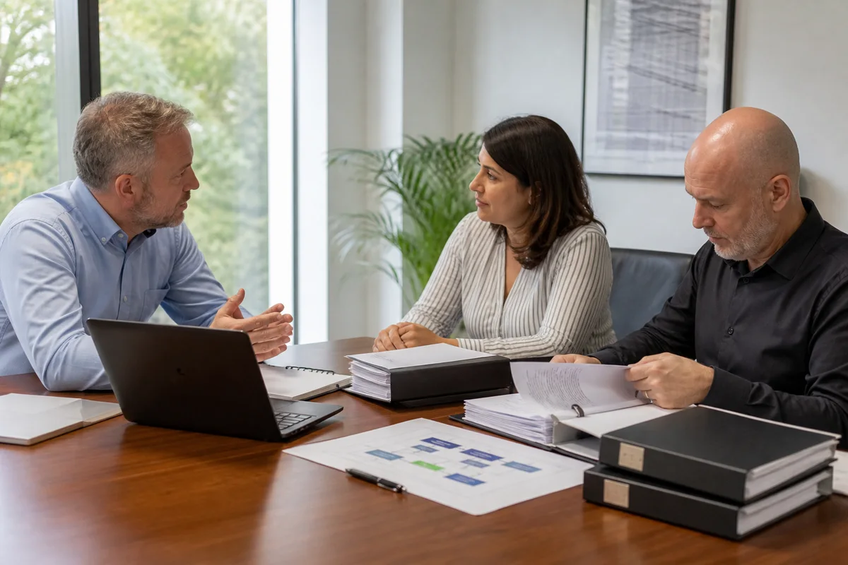 Professionals carrying out policies, standards & certification readiness work