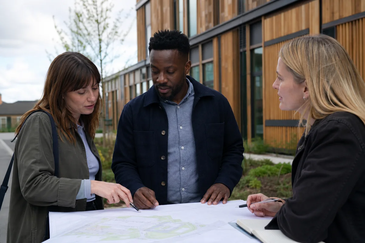 Professionals carrying out social value & carbon work